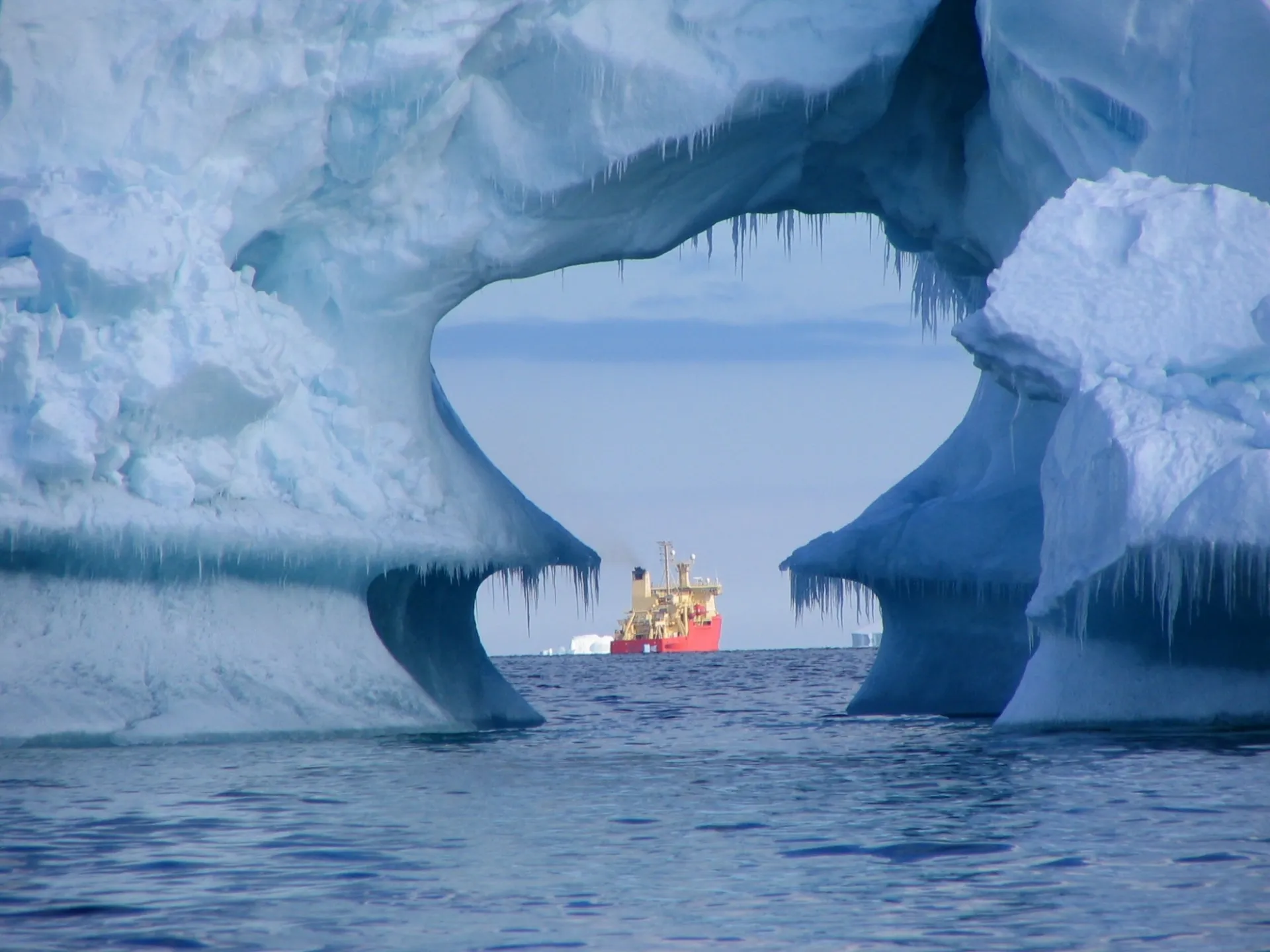 Ship Visible Through Iceberg   Joaquim Goes.jpg