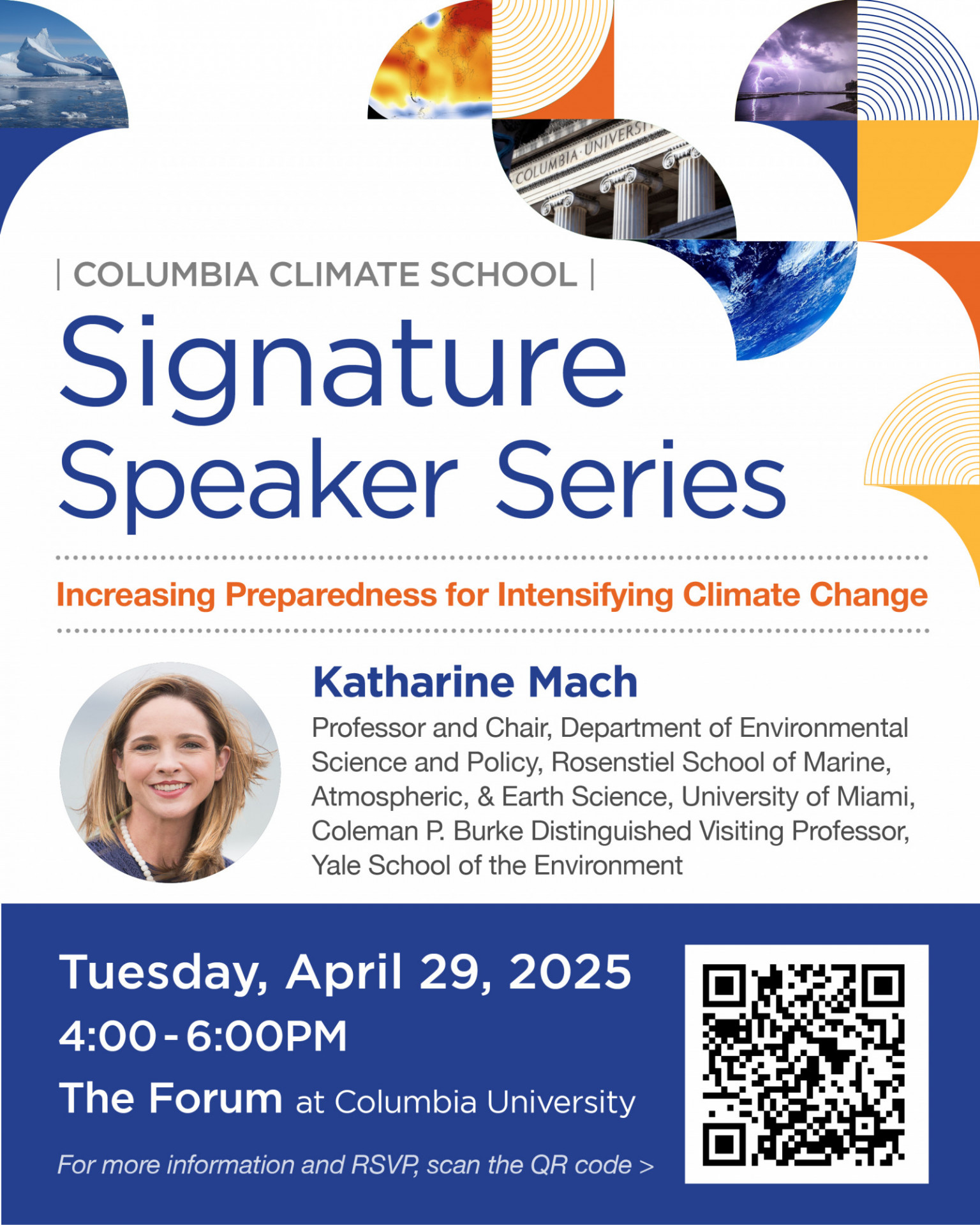 Columbia Climate School Signature Speaker Series: Katharine Mach, University of Miami & Yale University - April 29, 2025 4-6pm ET, The Forum at Columbia University