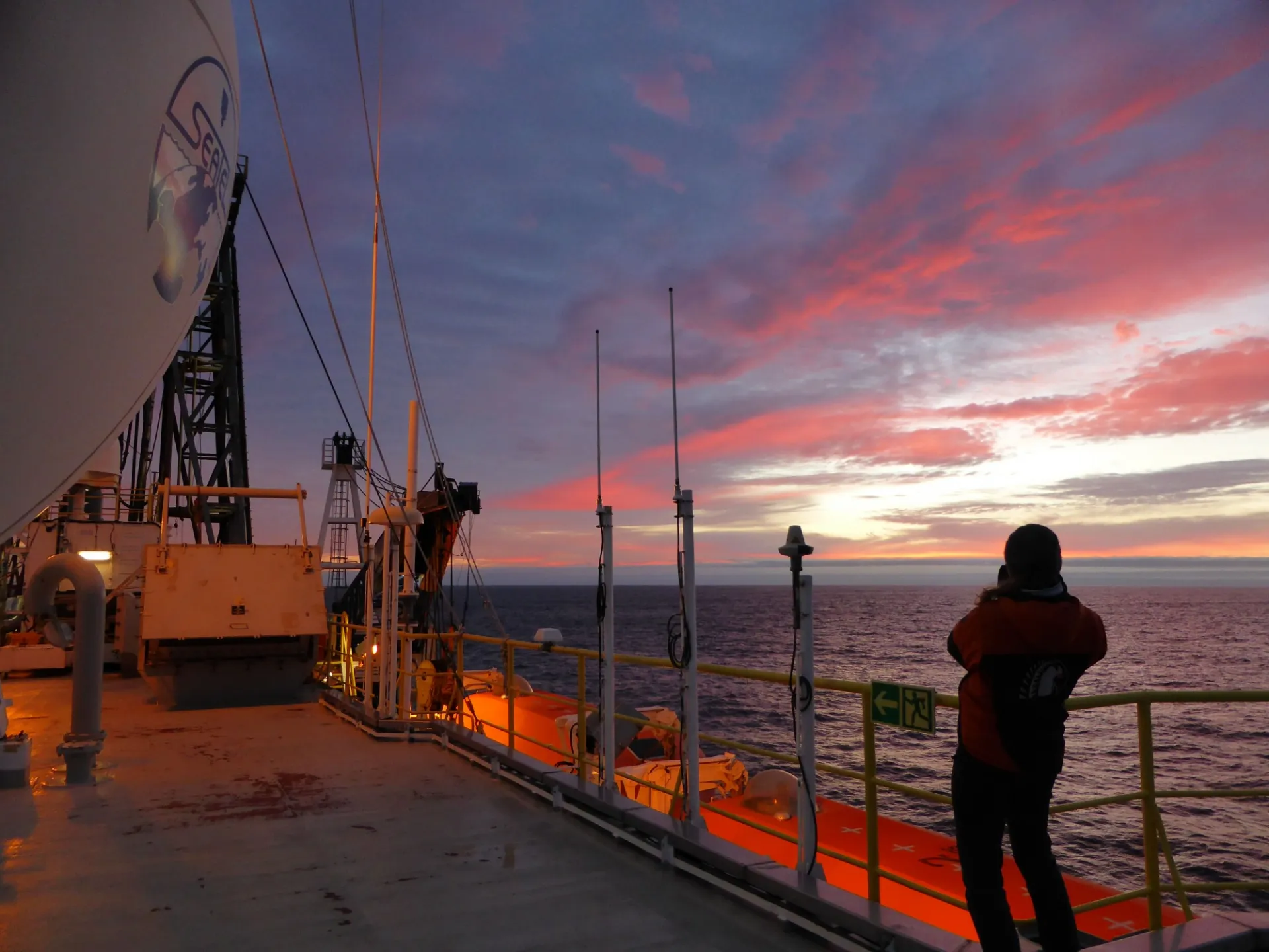 Deck Of RV Joides Resolution During Dawn, Southern Ocean, July 2019   Gisela Winckler.jpg