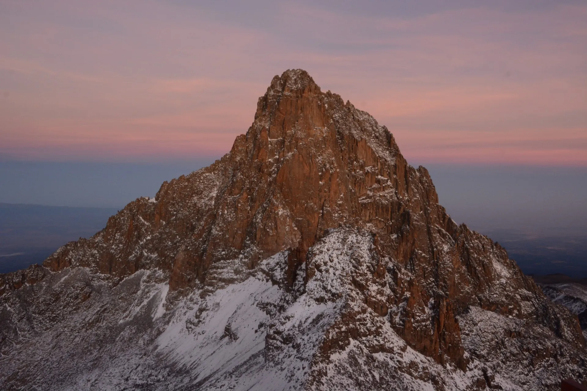 Looking From The 3rd Tallest Peak Of Mt. Kenya To The Highest Peak Of Mt Kenya, Spring 2019 Taken At Mt. Kenya, Kenya   Samuel T. Kodama.JPG
